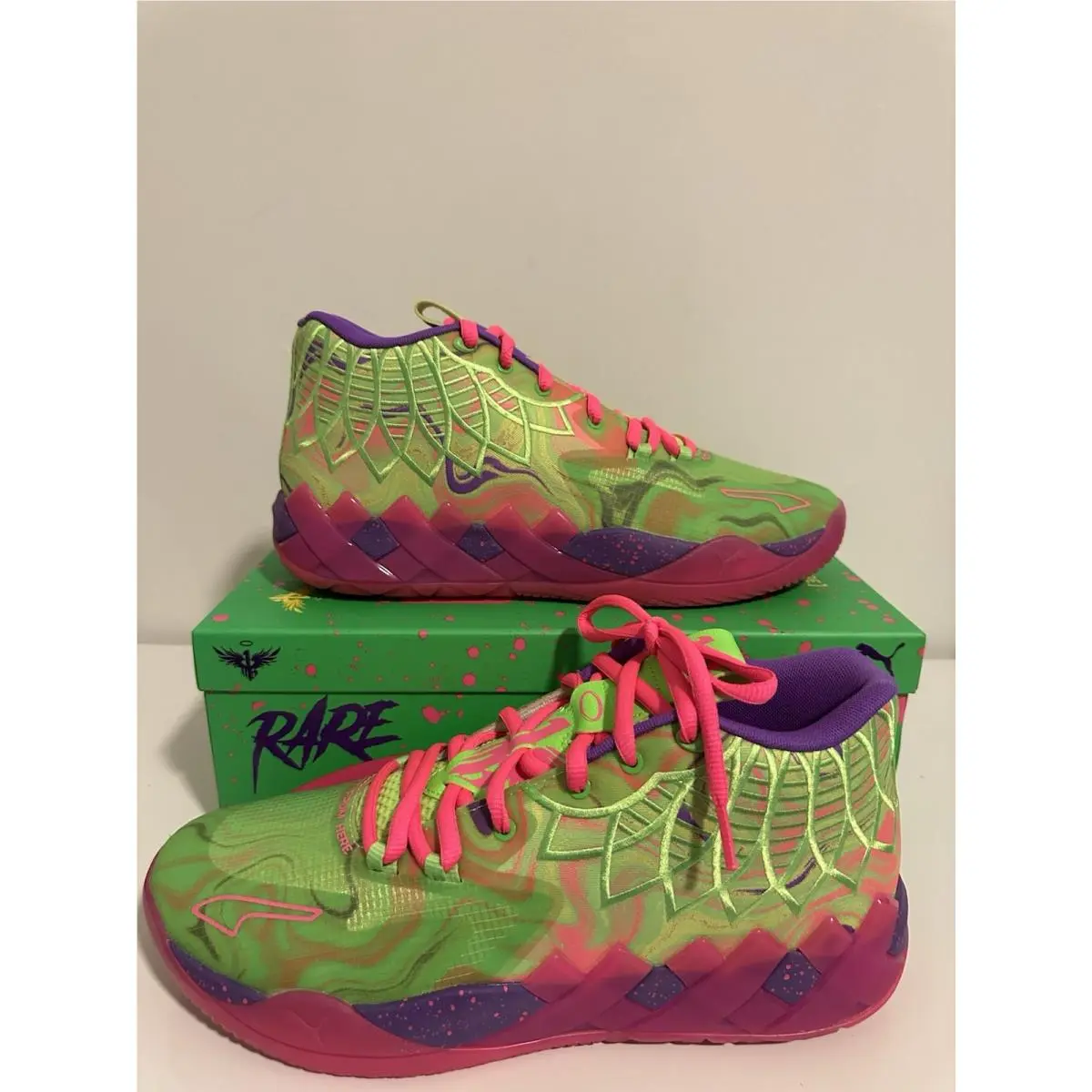 Size 11.5  MB.01 Mens Basketball Shoes Green/pink/purple Lamelo Ball 310437 by Puma