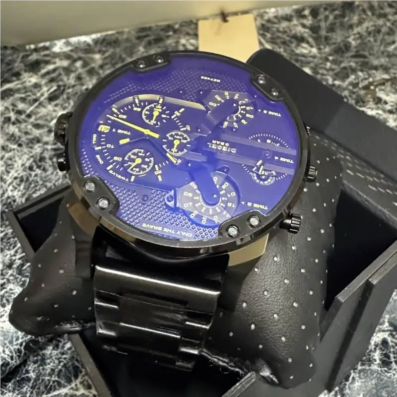 Diesel MR Daddy 2.0 Men`s Black Stainless Multi Time Chronograph Watch DZ7460