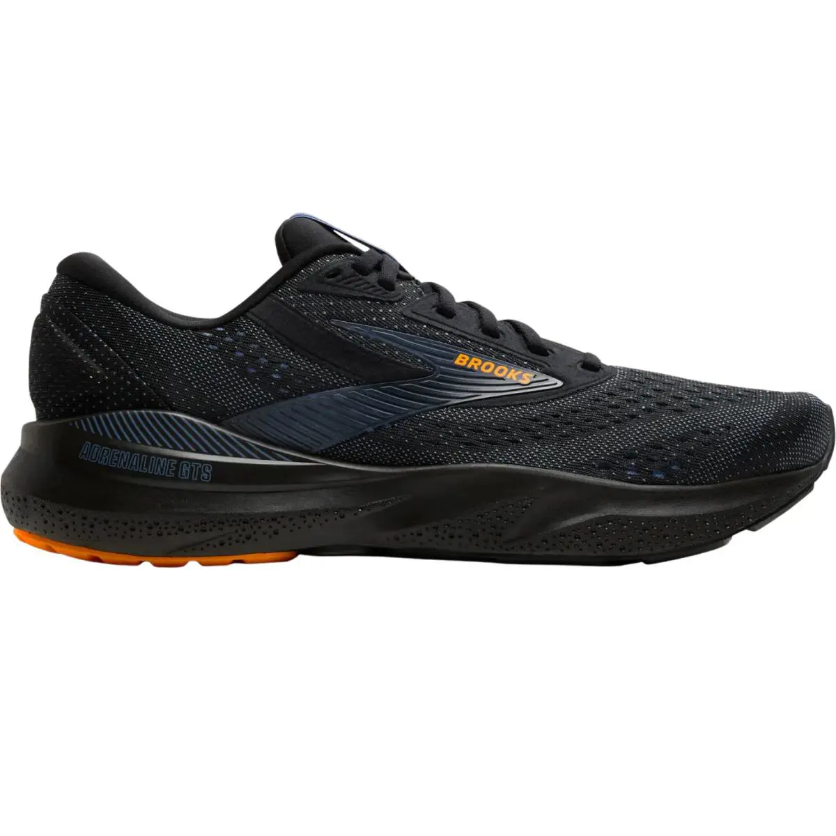 Brooks Adrenaline Gts 24 Men Running Shoe Size 7-14 Colors Casual - Black/Country Blue/Orange