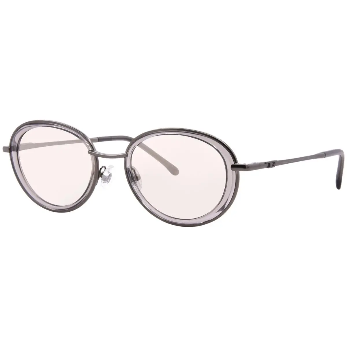 DL1018 10096G Sunglasses Matte Gunmetal/ivory/internal Silver Mirror 51mm by Diesel