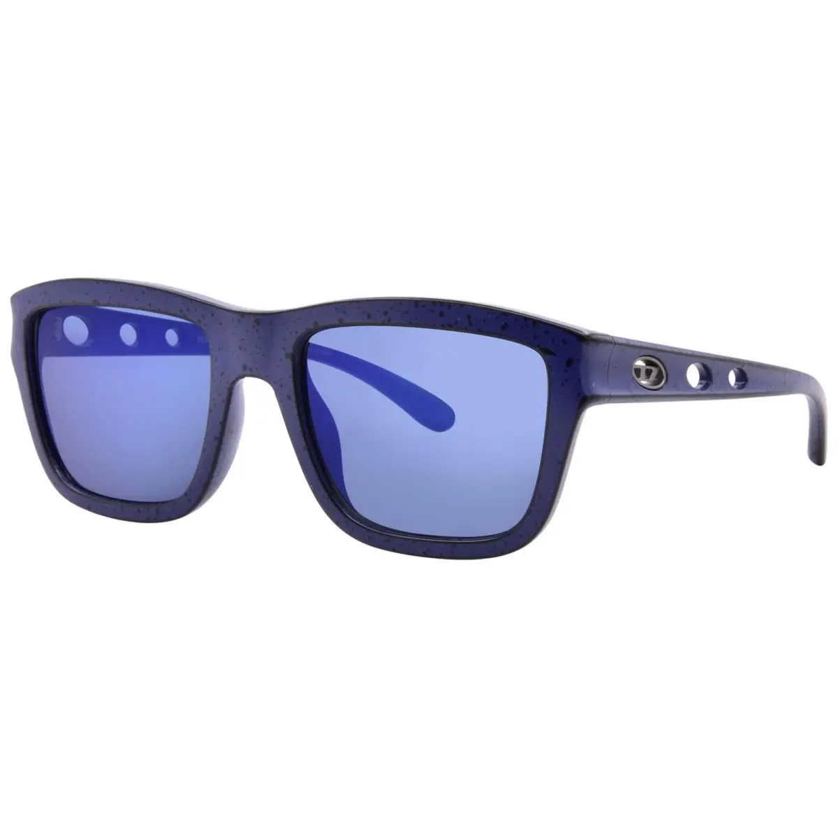 Diesel DL3006U 201425 Sunglasses Blue/barreling Black/blue Mirror 55mm