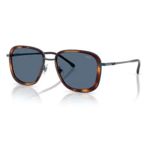 Diesel DL1017 104180 Sunglasses Matte Blue/dark Blue Square Shape 52mm