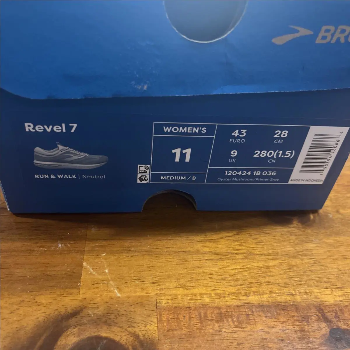 Brooks shoes - Brooks Revel 7 - Revel - 1204241B036 - Oyster Mushroom/Primer Gray (UPC: 0195394520668) 7