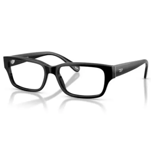 Diesel DL4002 2001 Eyeglasses Black Full Rim Square Shape 56mm