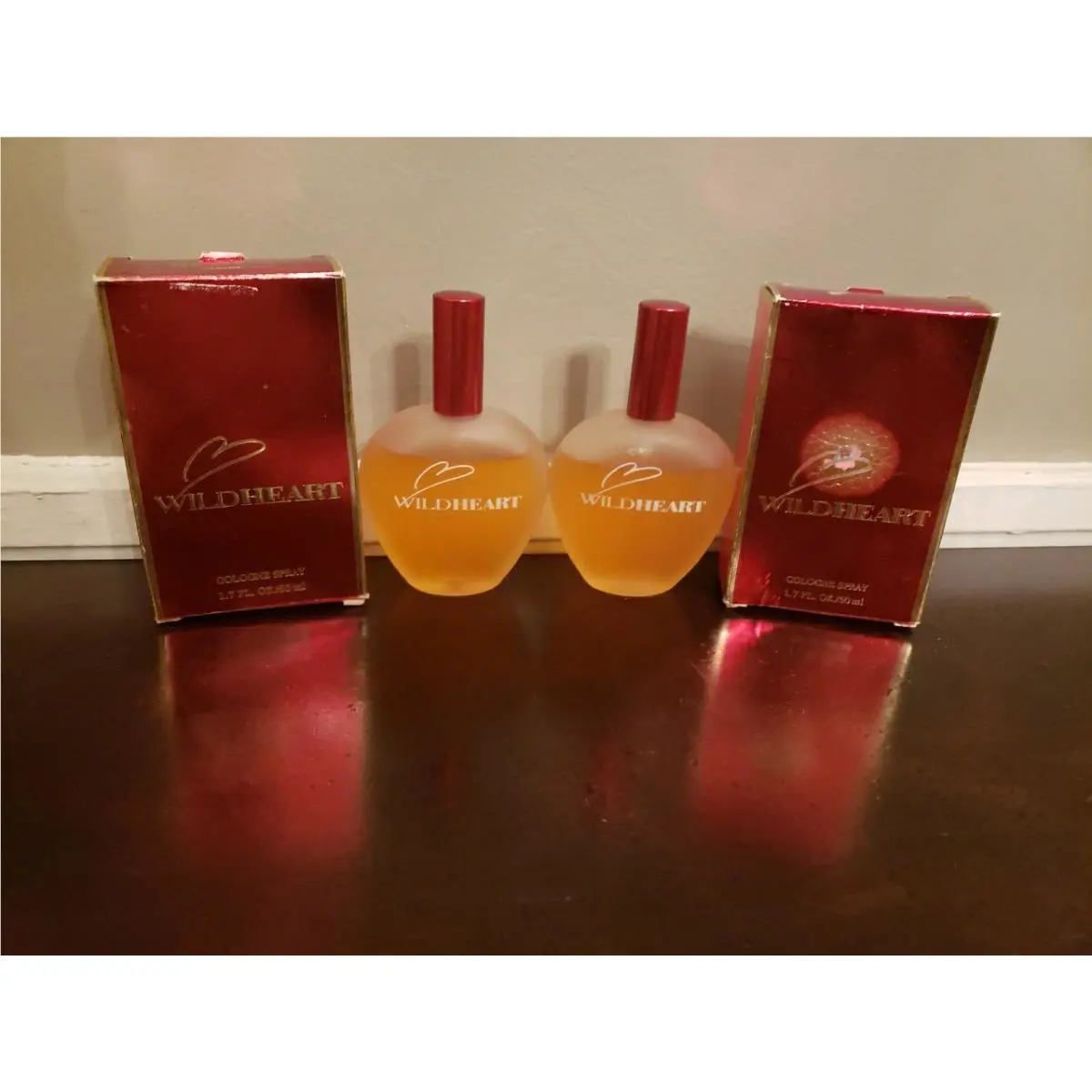Lot Of 2 Revlon Wildheart Cologne Spray 1.7 Fl. Oz. Vintage