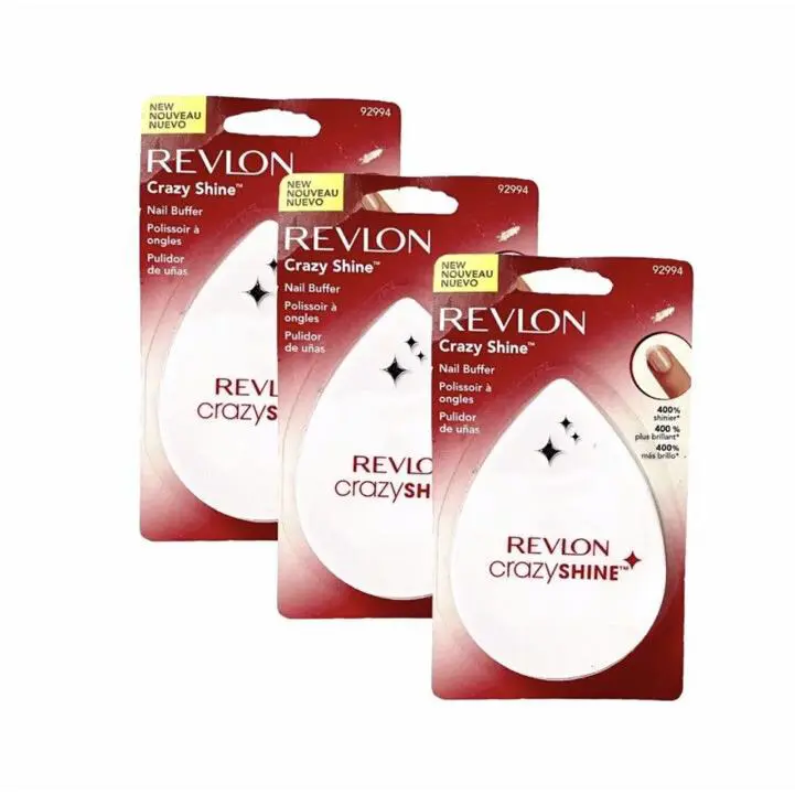 3 Revlon Crazy Shine Nail Buffer Polisher Manicure Pedicure Lot
