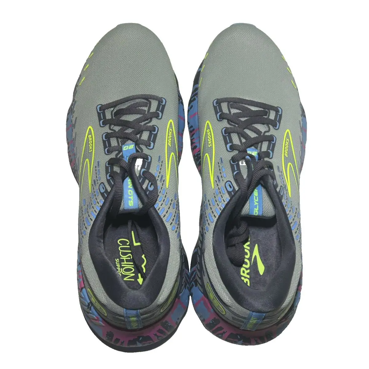 Brooks shoes - Brooks Glycerin GTS 20 - Glycerin GTS - 110383-1D-482 - Jadeite/Alaskan Blue/Ebony (UPC: 195394241891) 2