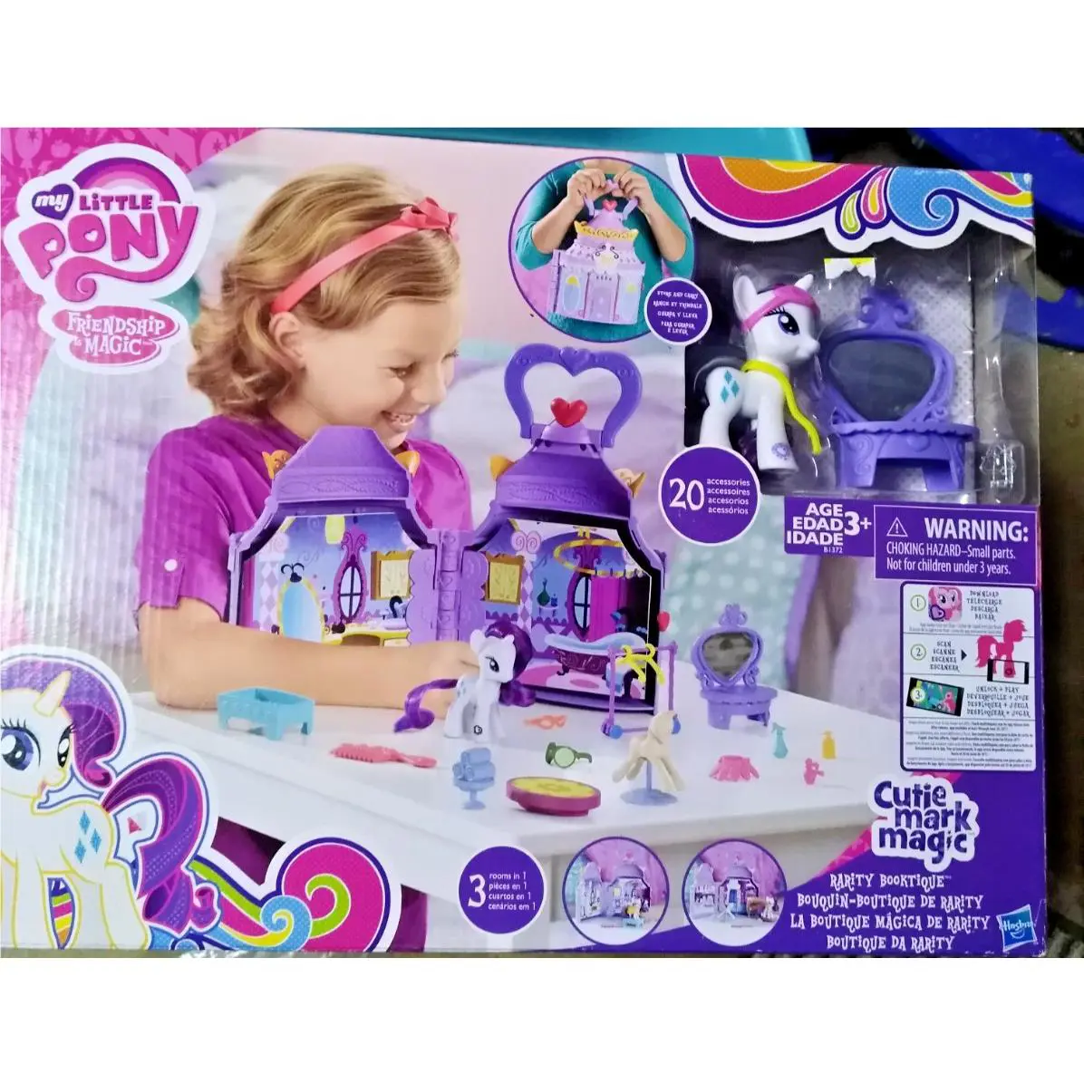 My Little Pony Cutie Mark Magic Rarity Boutique Set HASBRO-2014 -new-complete