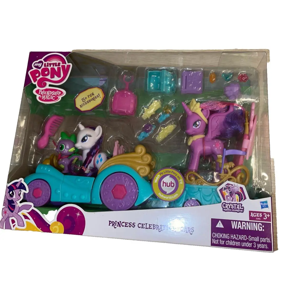 Mlp G4 Princess Celebration Cars Set W/princess Twilight Sparkle Spike Rarity