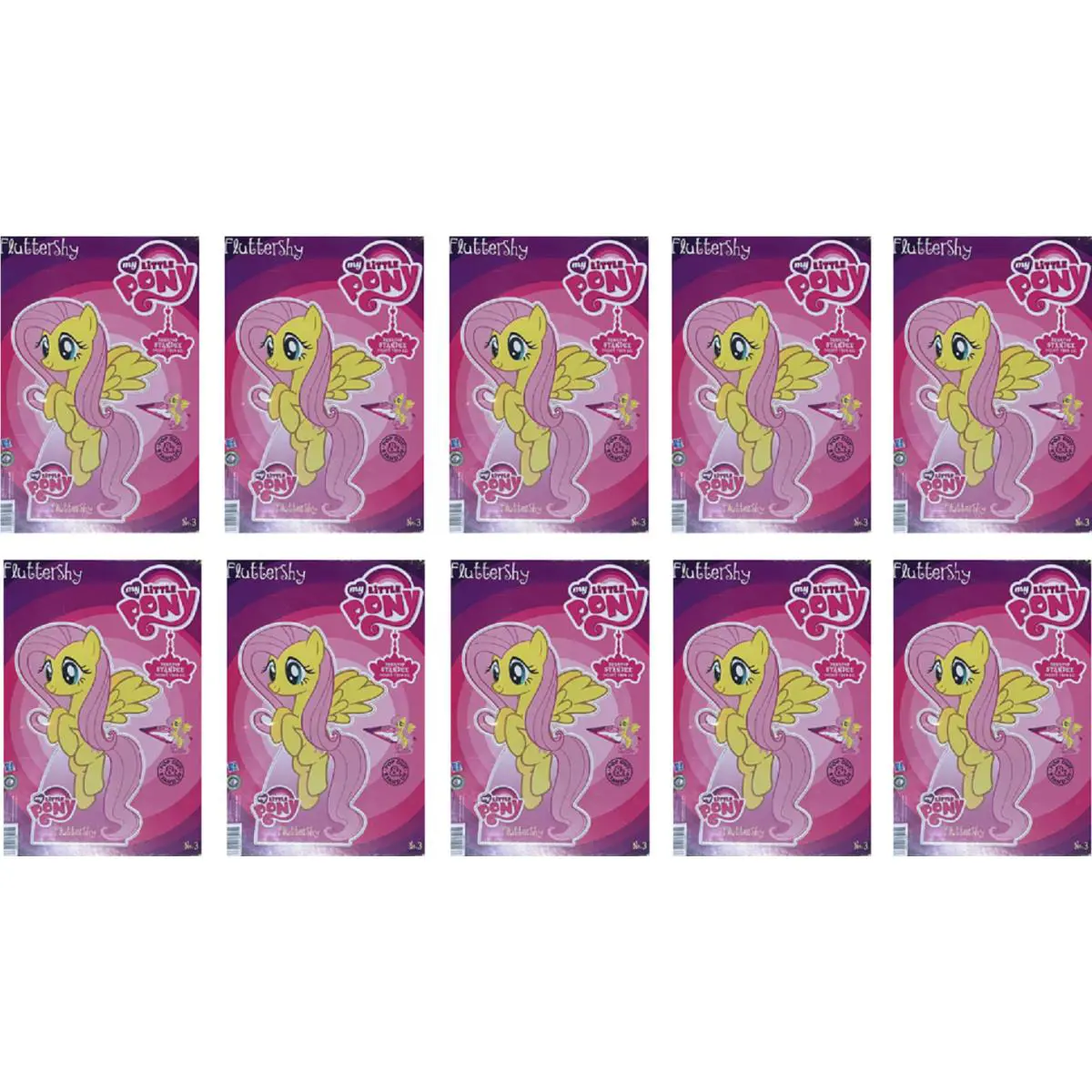My Little Pony Fluttershy Rare 2014 Standee Pack OF 10