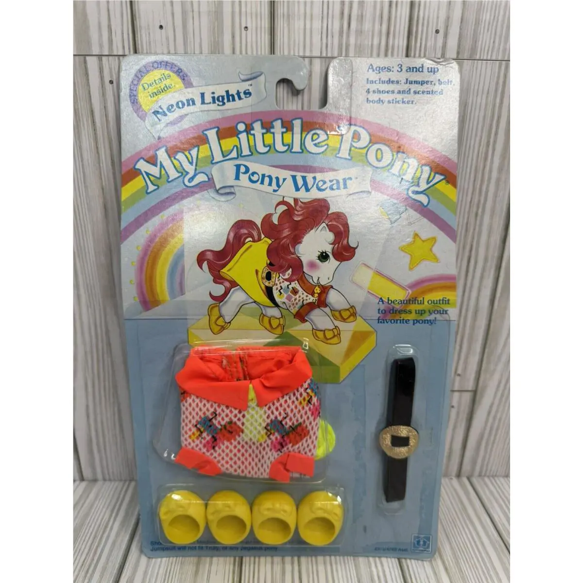 Vintage Hasbro 1985 My Little Pony-pony Wear Outfit Pack- Neon Lights