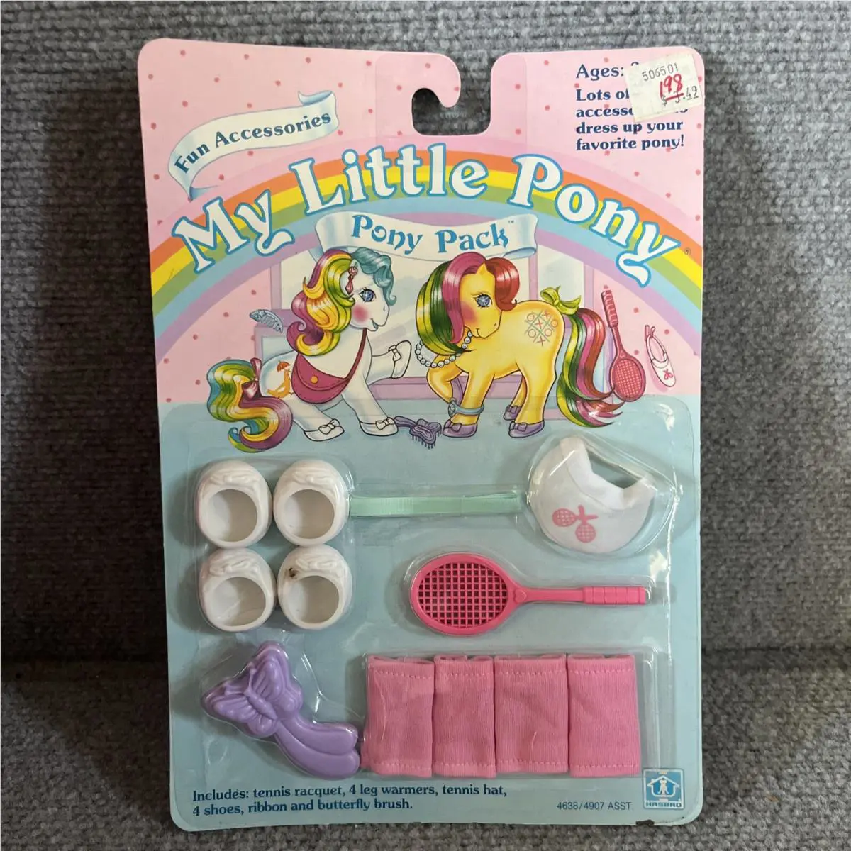 Vintage My Little Pony Tennis Accessories Pony Wear 1986 Hasbro Nos Racquet