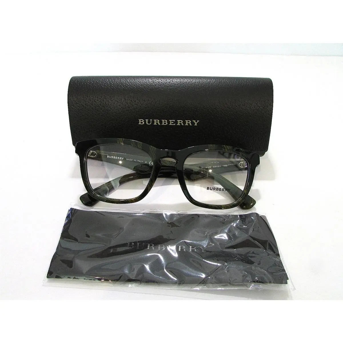 Burberry B2417 B 2417 4125 Check Green Eyeglasses Rx-able Frame