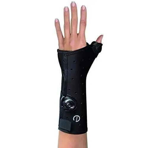 Exos 231-41-1111 Long Thumb Spica W/boa Black Left Small