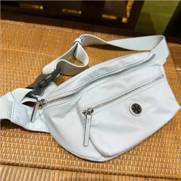 Nylon Belt Bag 170436 Lightweight Adjustable Bag Sky Blue by Tory Burch