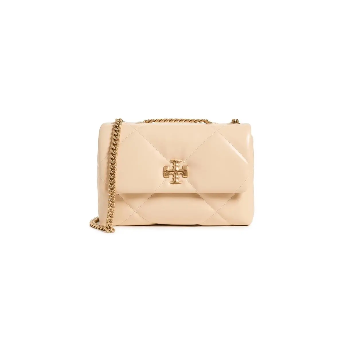 Tory Burch Women`s Kira Diamond Quilt Small Convertible Shoulder Bag Vanilla