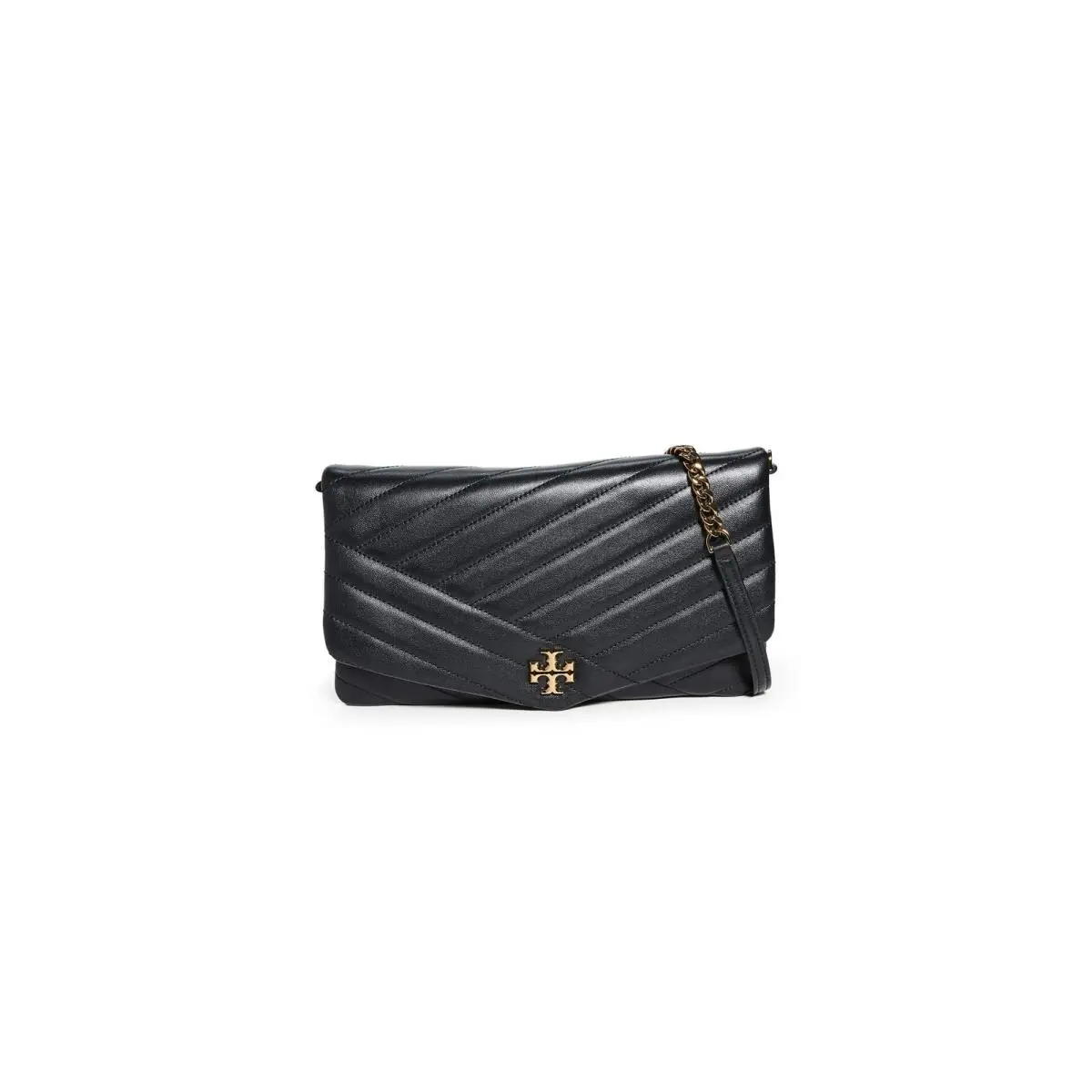 Tory Burch Women`s Kira Chevron Clutch Black One Size