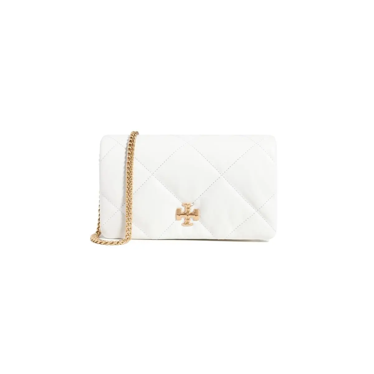 Tory Burch Women`s Kira Diamond Quilt Chain Wallet Blanc White One Size