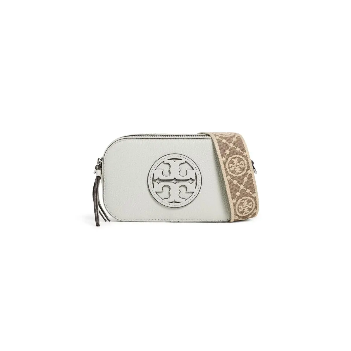 Tory Burch Women`s Miller Mini Crossbody Bag Light Titanium White One Size