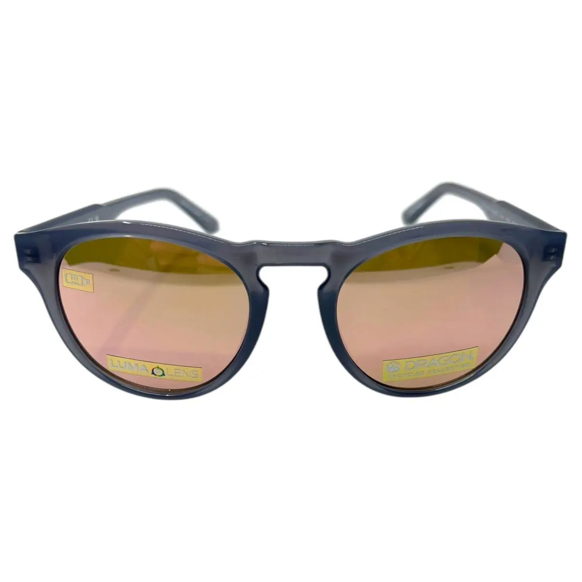 Dragon - Opus Upcycled LL Ion 020 51/21/145 - Grey - Sunglasses - Frame: Gray, Lens: Pink, Exact Lens: Greenish Brown Luma Lens w/ Rose Gold Mirror