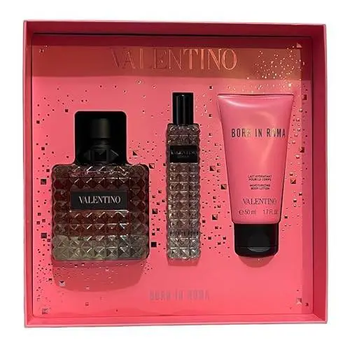 Valentino Donna Born in Roma Gift Set Eau de Parfum 3.4 Fl Oz Spray Body Lotio