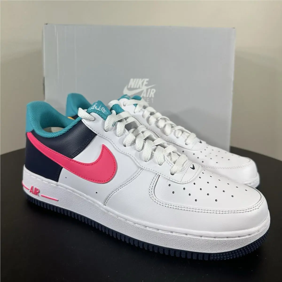 Air Force 1 `07 White Multicolor Blue Pink HF4849-100 Men`s Size 11 Shoes by Nike