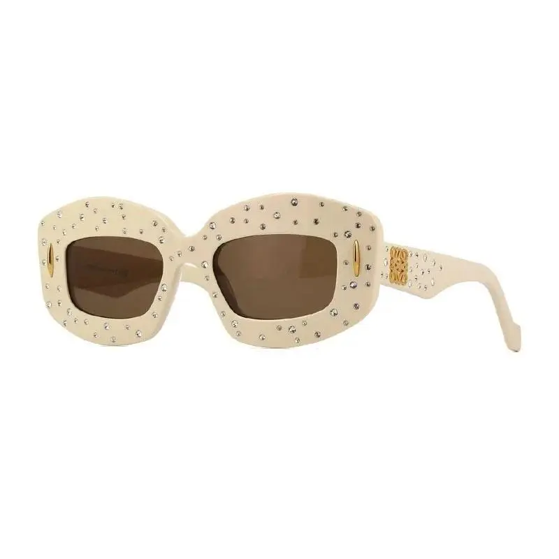 Loewe Sunglasses Ivory Brown Women Eyewear Loewe LW4114IS 25E