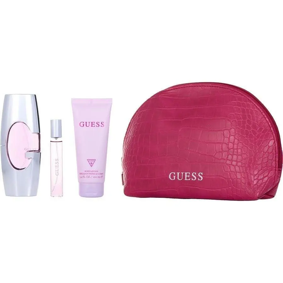 Guess Pink 4Pcset Edp Spr 2.5 L + 3.4 B/l + 0.5 Spr + Pouch Clean