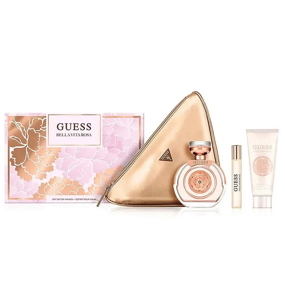 Guess Bella Vita Rosa Eau de Toilette Body Lotion Pouch Gift Set For Women