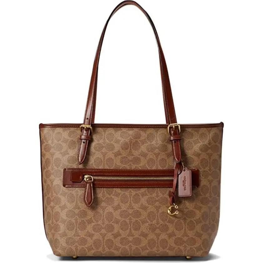 Pebbled Taylor Tote One Size Tan Rust by Coach