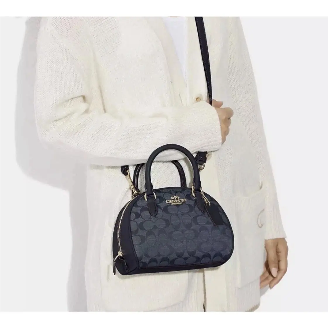 Coach Denim Chambray Sydney Satchel