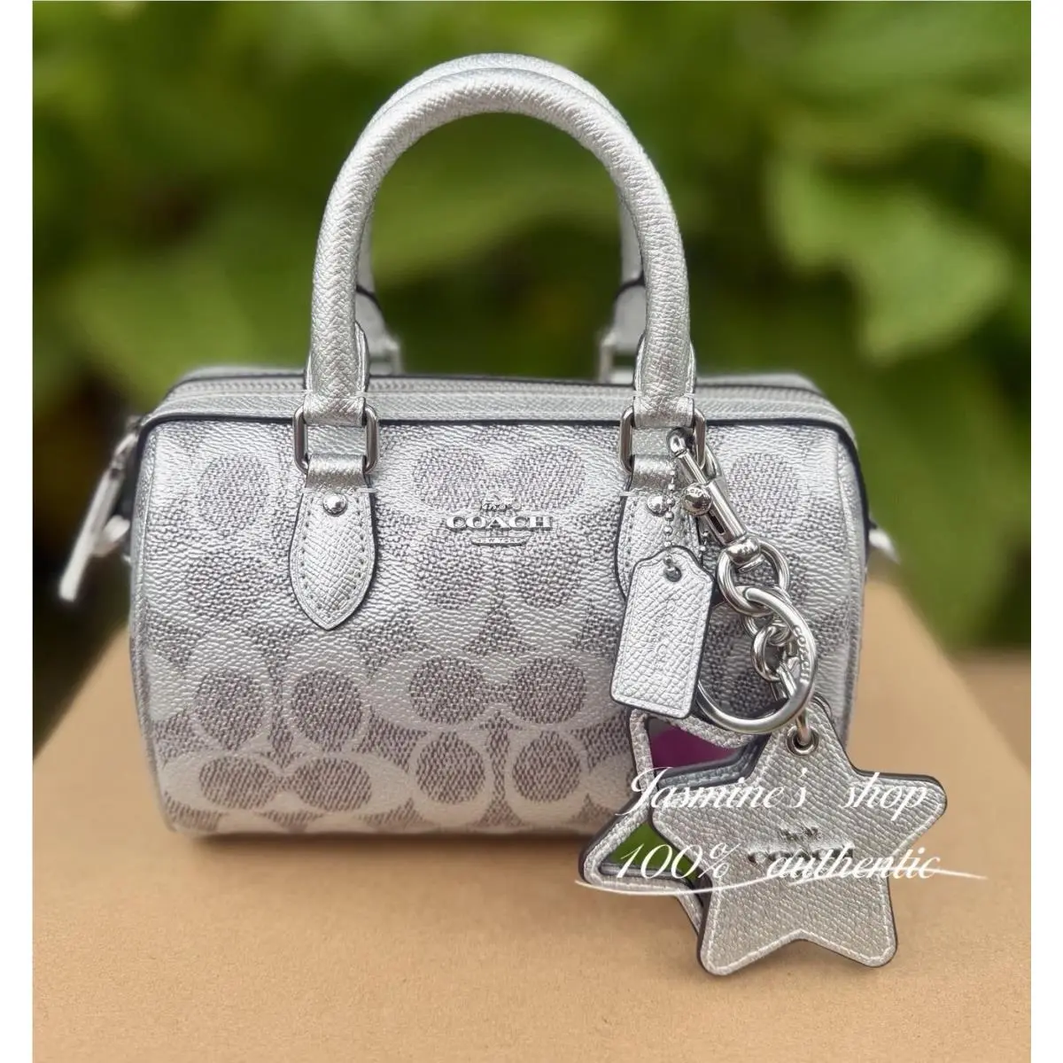 Coach Boxed Mini Rowan Crossbody Bag and Mirror Bag Charm Set CX186