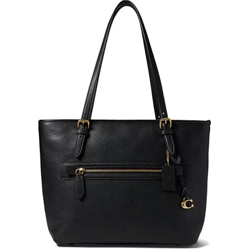 Coach Polished Pebble Leather Taylor Tote Black One Size CC395-B4/BK