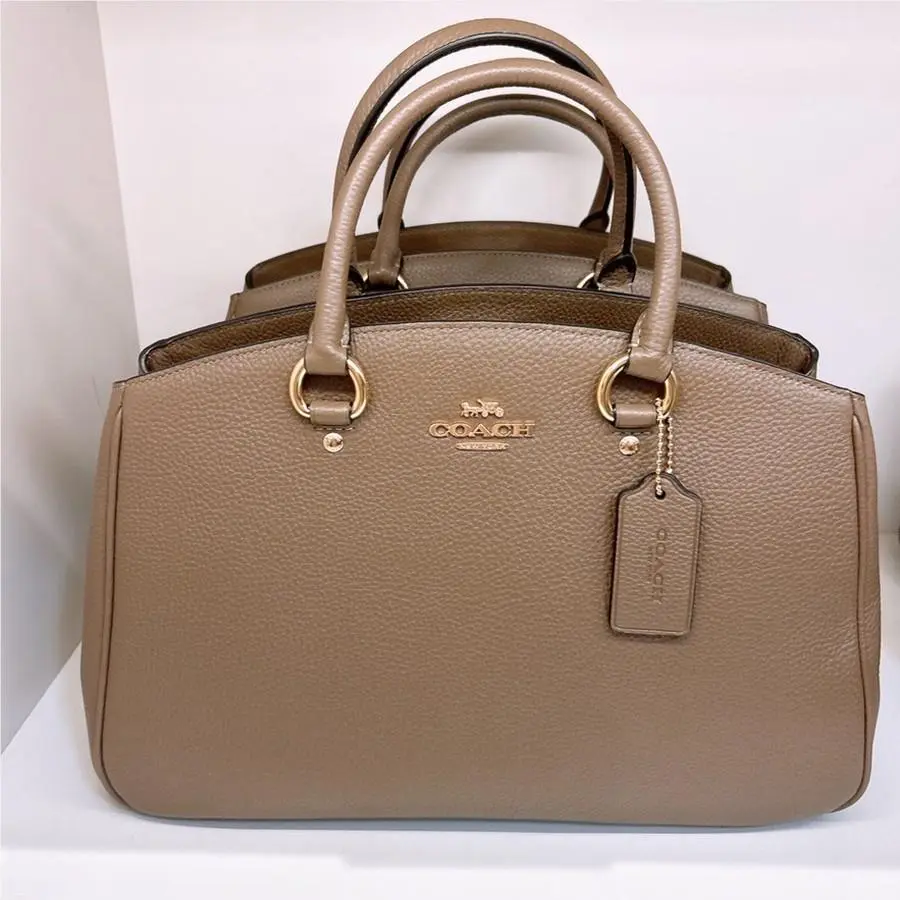 Coach Savannah Carryall Bag CAL56 Gold/dark Stone with Crossbody Strap