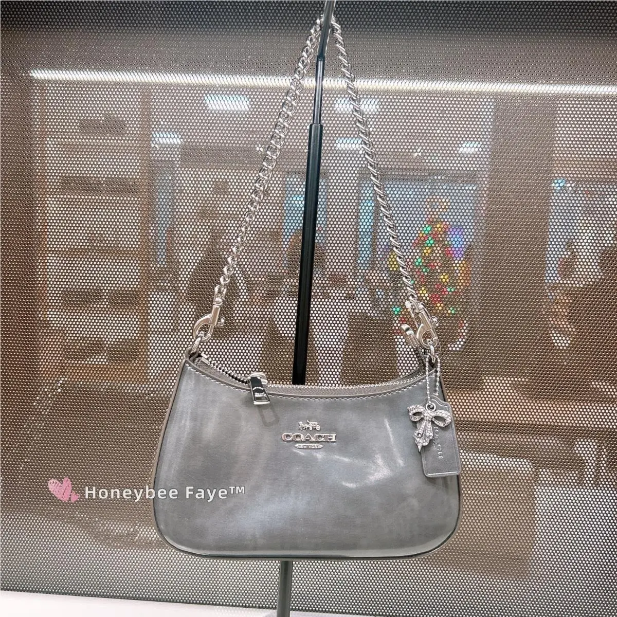 Coach Teri Mini Crossbody Bag CCE83 Silver/metallic Gunmetal