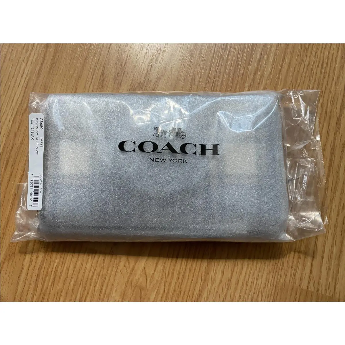 Coach York C8680 Long Wallet For Women Check Pattern