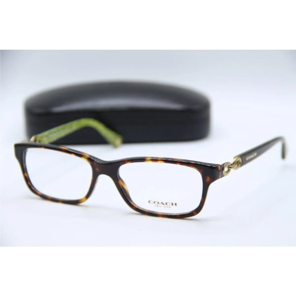 Coach HC6017 5036 Dark Olive Tort Eyeglasses W/case 50-15