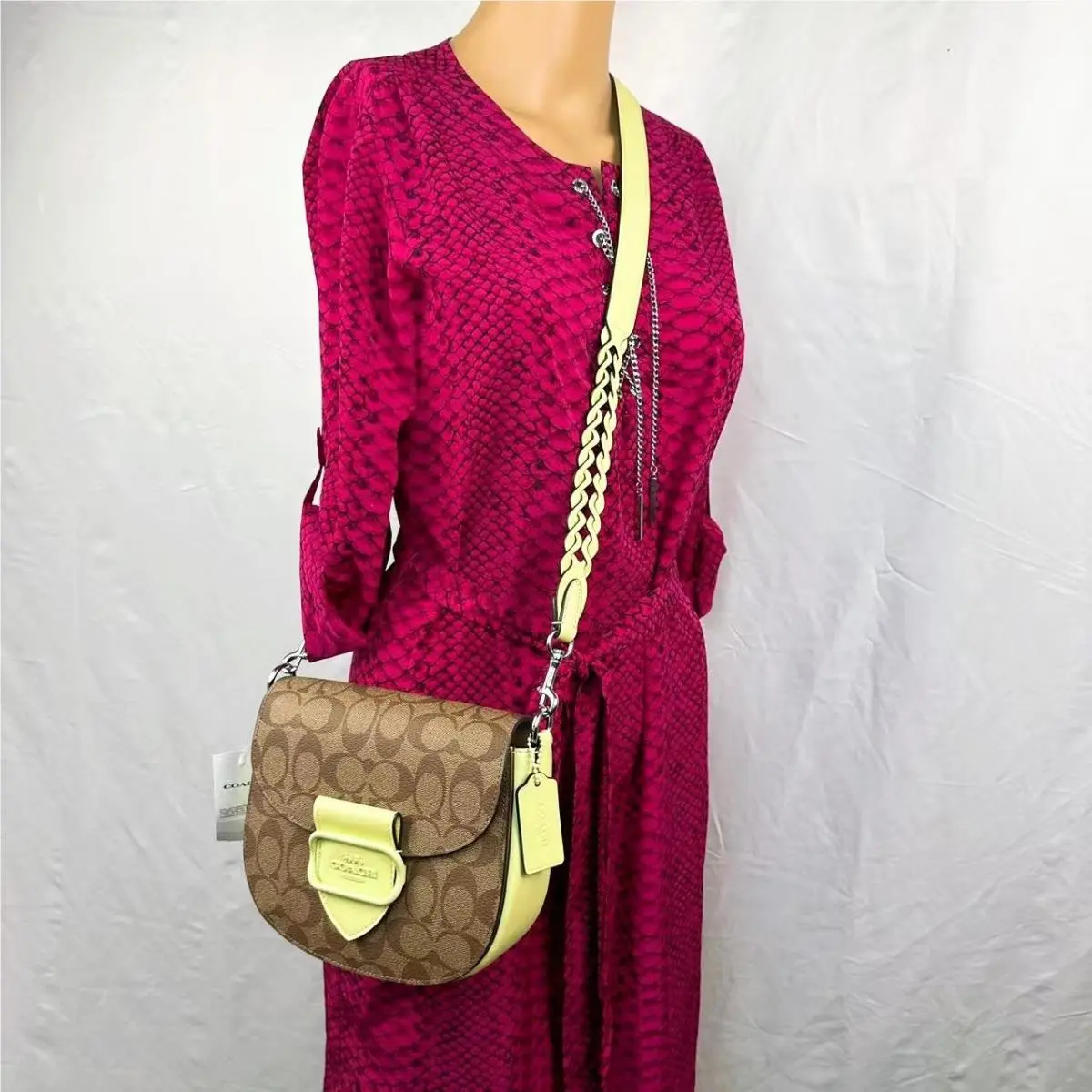 Coach CJ615 Morgan Saddle Bag In Signature Canvas