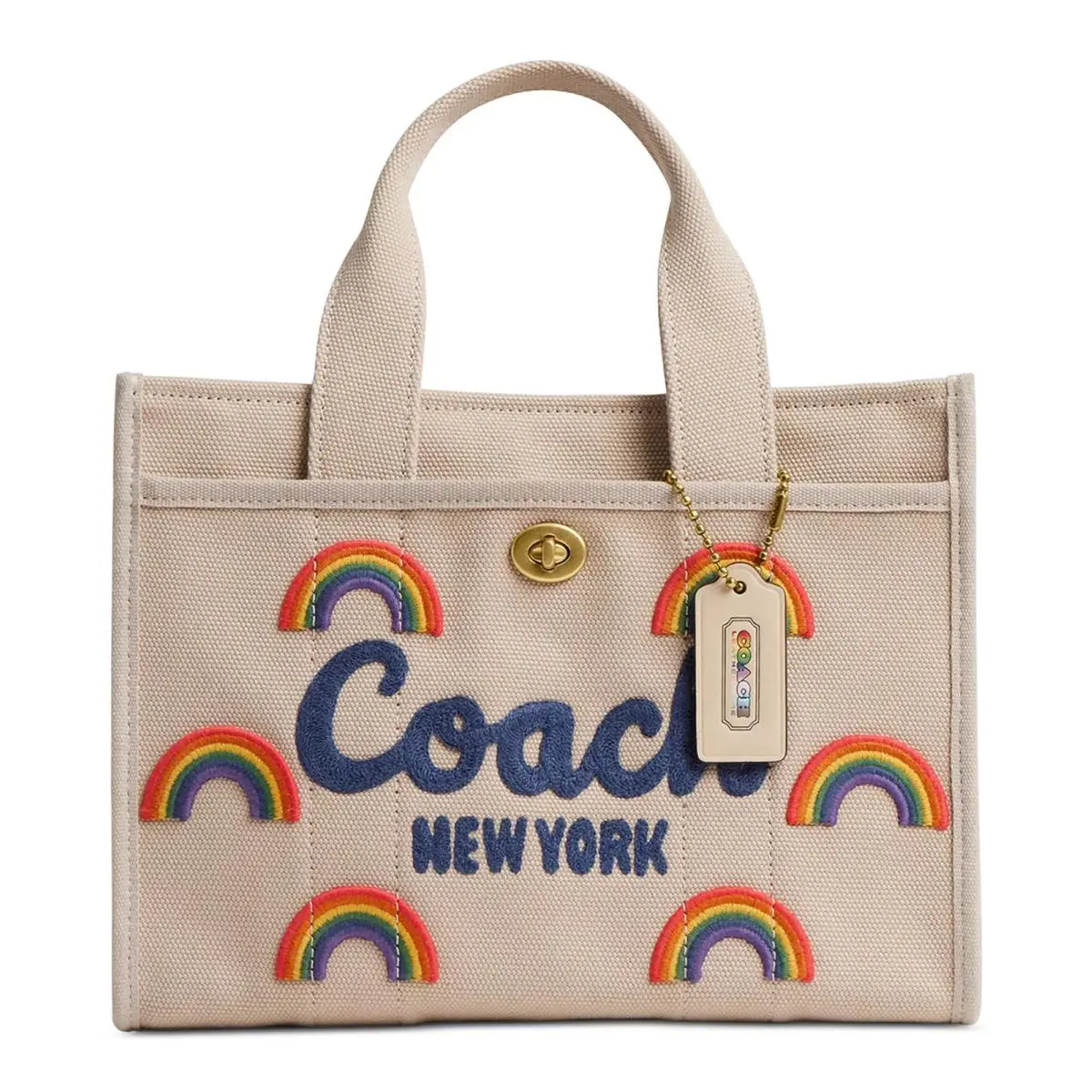 Coach Rainbow Canvas Cargo Small Tote 26