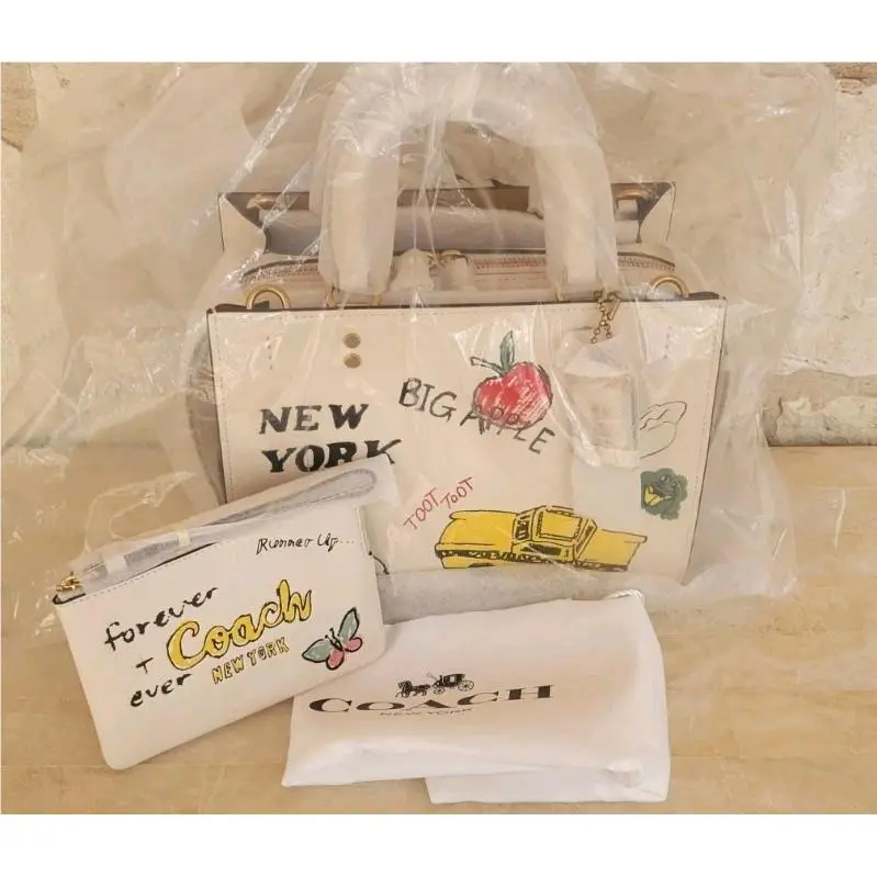 Coach Rogue 25 Chalk Sketch Print Multi + Wrislet 2pc. Packaging