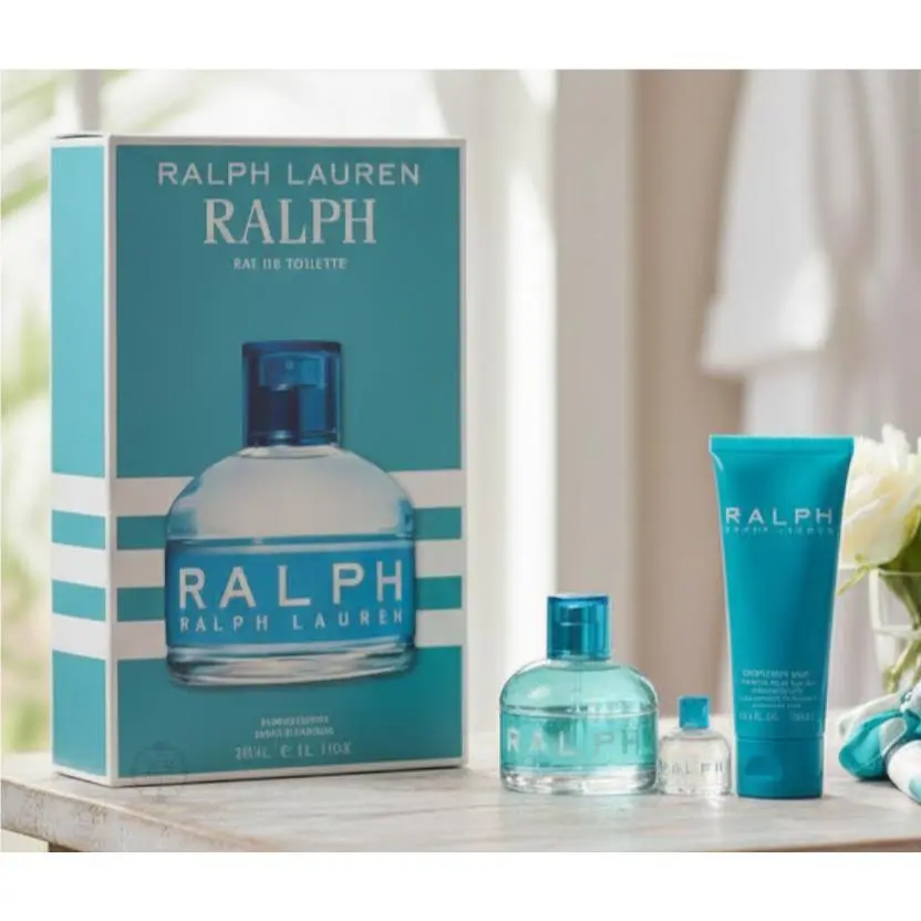 Ralph by Ralph Lauren Set 3 Pc`s Eau De Toilette 3.4+EDT 0.25+Goodbye Lotion 3.4