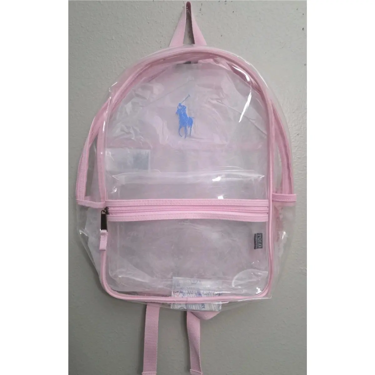Polo Ralph Lauren Big Pony Clear Backpack Bag Carmel Pink - Carmel Pink