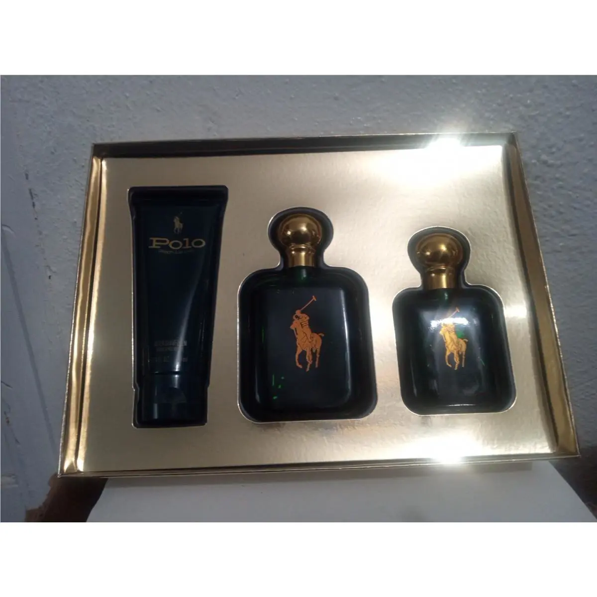 Polo Green Ralph 3PCE Set 4 OZ Edt Spray + 2 OZ Edt Spray+ 3.4 OZ Balm For Men