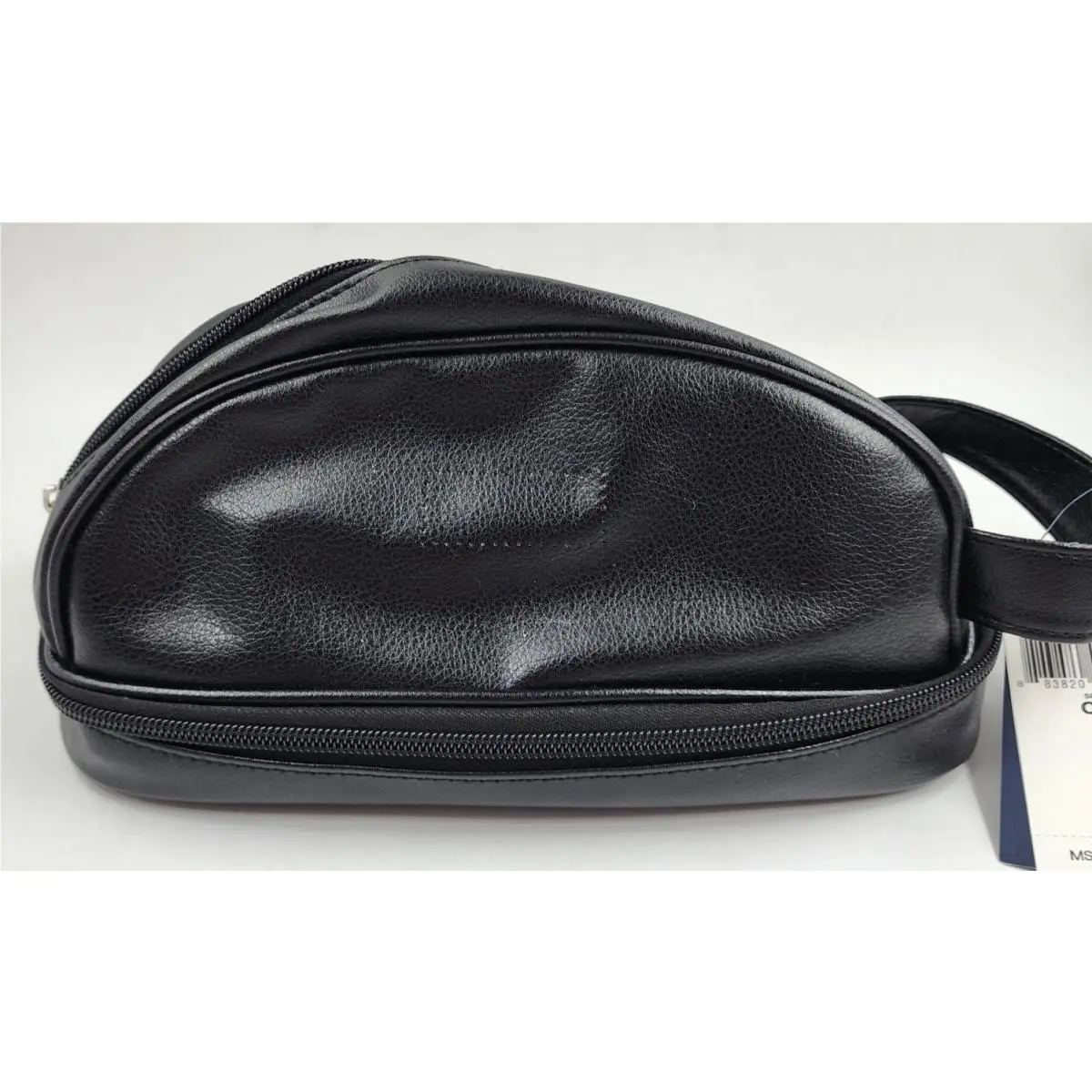 Polo Ralph Lauren Leather Travel Case Bag Men`s One Size Black Top Zip Closure