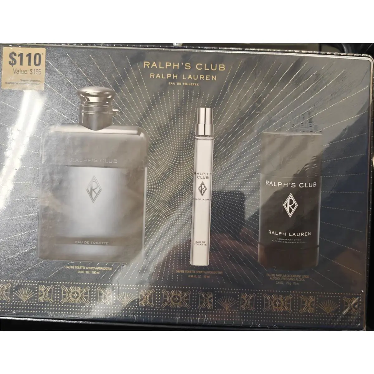 Ralph`s Club For Men 3.4 Oz Eau De Toilette Spray Gift Set