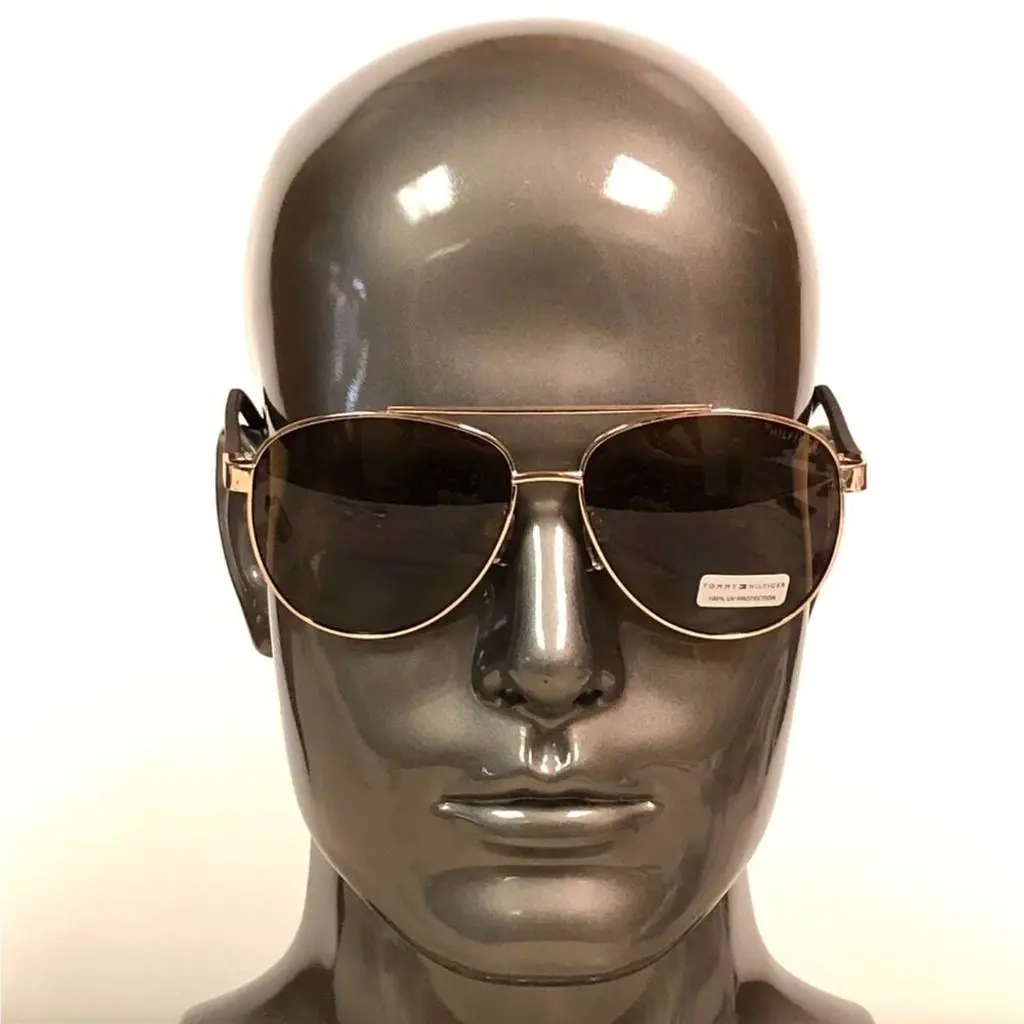 Tommy Hilfiger Gold Aviator Frame Sunglasses
