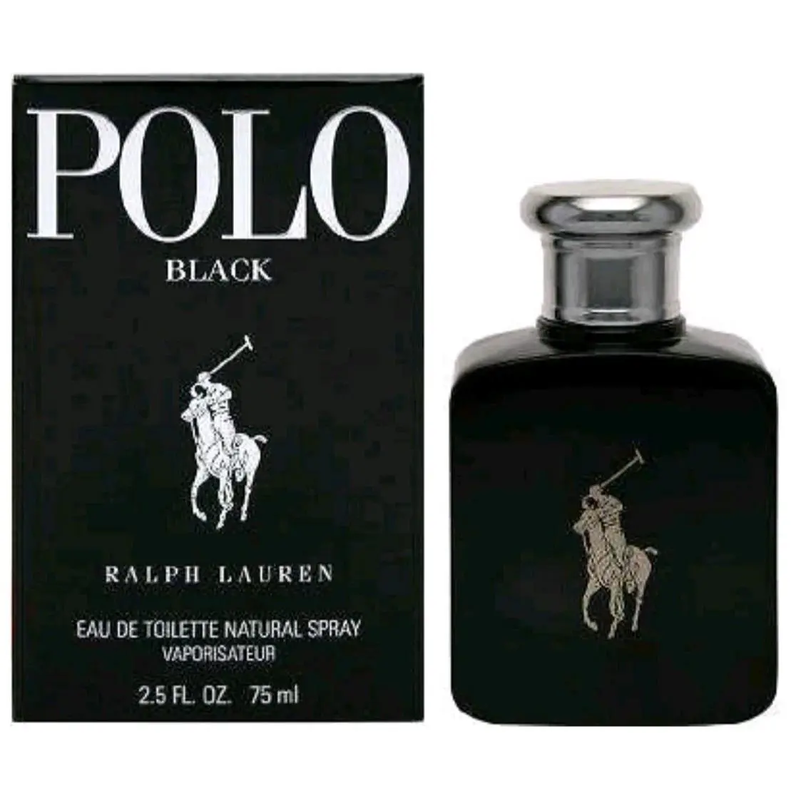 Ralph Lauren Polo Black Eau de Toilette Spray 1.0 oz Clean France Edition