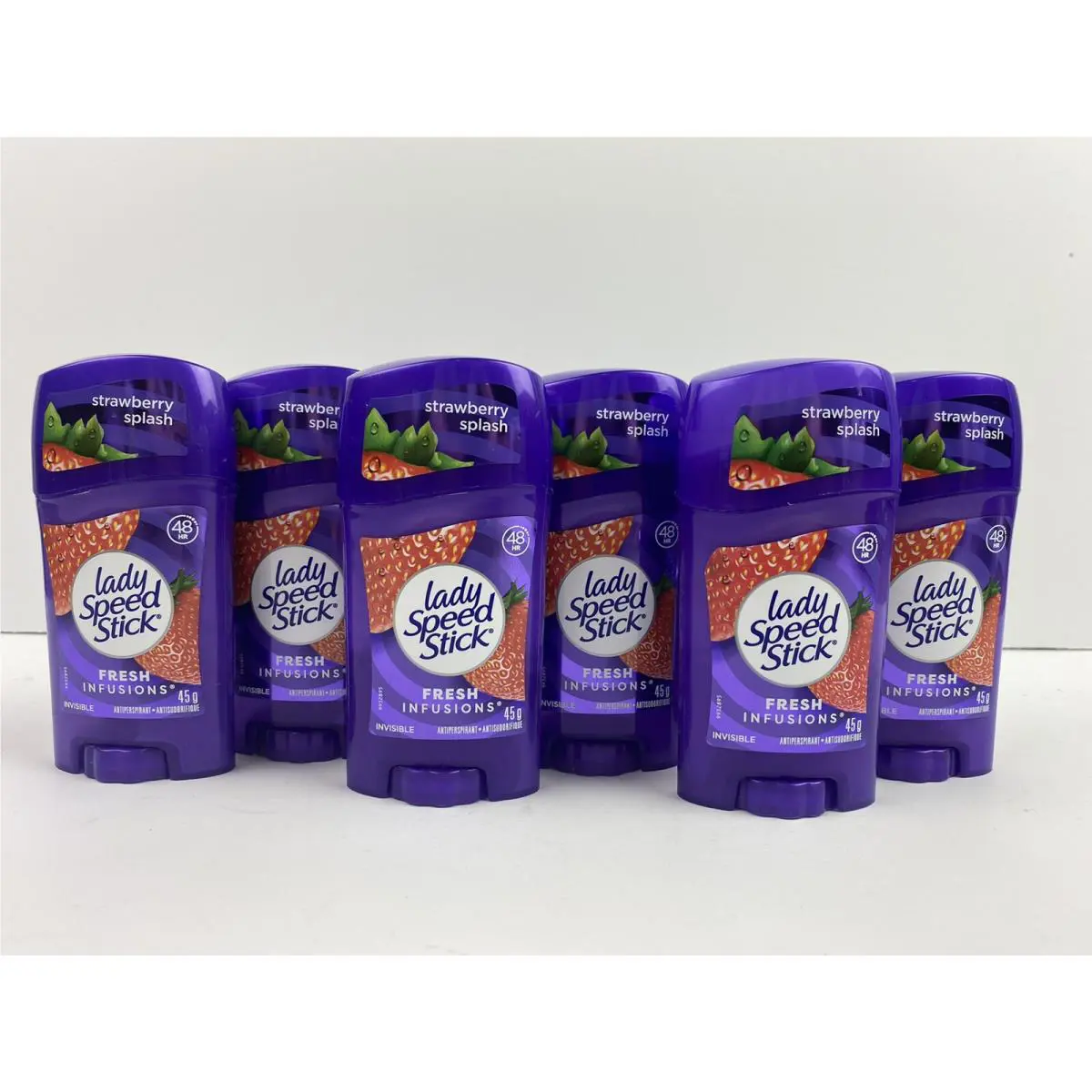 6 x Lady  Fresh Infusions Antiperspirant Deodorant Strawberry Splash by Speed Stick