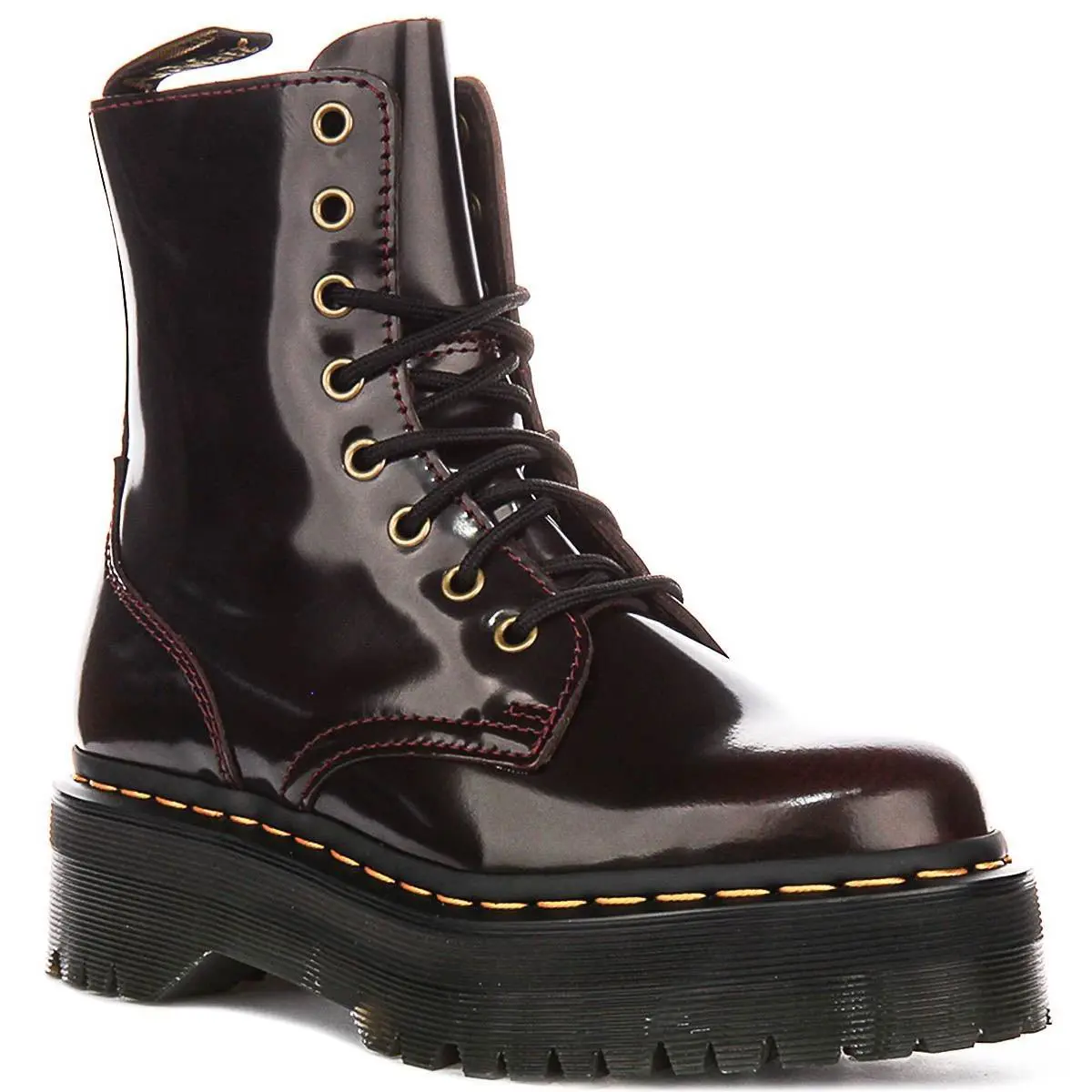 Dr Martens Jadon 8 Eye Platform Lace Up Womens Boots In Cherry US 4 - 9 - Cherry