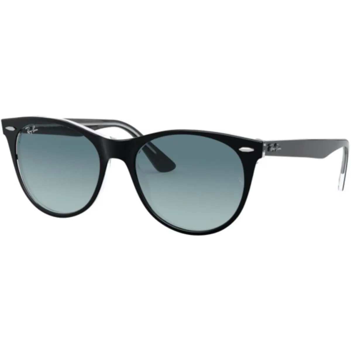 Ray-ban Adult Wayfarer II Classic Black On Transparent/blue 52mm Sunglasses